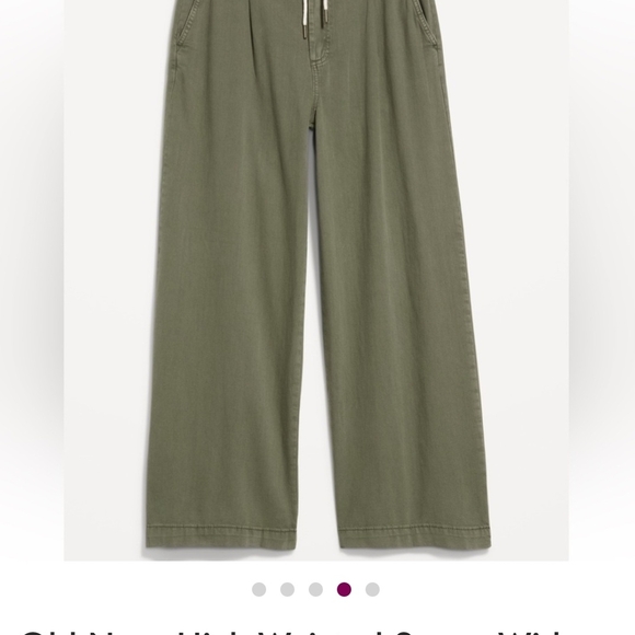 Old Navy Wide Leg Pants - Olive Green, 6 TALL - Picture 4 of 5